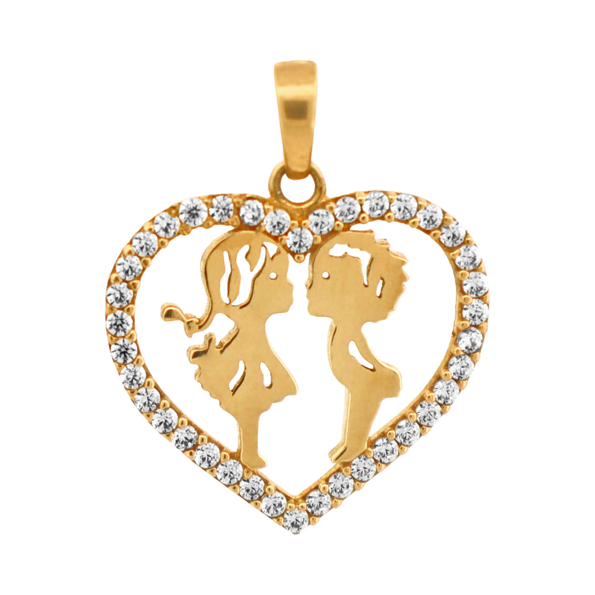 Dije para mujer en oro 10K con circonia