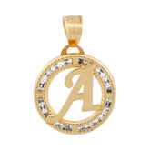 Dije unisex en oro 10K con circonia