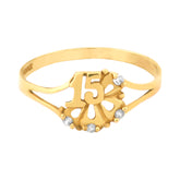 Joyería de 15 años en oro 10K con circonia