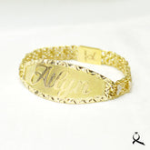 Esclava 10k chino doble corazones florentinos