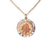 Medalla para mujer en oro 10K con circonia