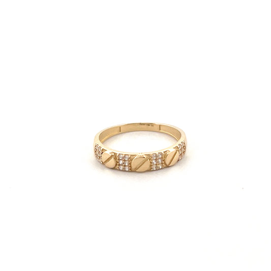 ANILLO 10K 1.7G DISENO CARTIER C/INCRUSTACIONES CRISTALINAS #7 .