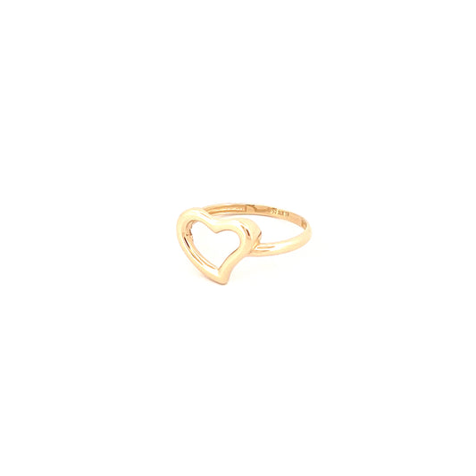 ANILLO 10K 1.3G CORAZON LISO #7 .