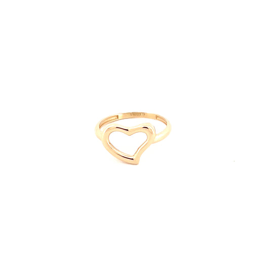 ANILLO 10K 1.3G CORAZON LISO #7 .