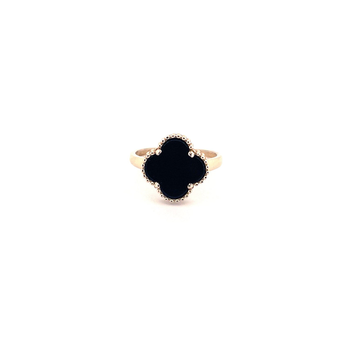 ANILLO 10K 4.1G VAN CLEEF NEGRO #8 E.D.