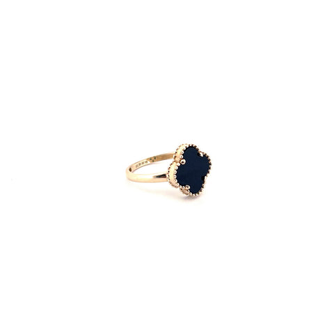 ANILLO 10K 4.1G VAN CLEEF NEGRO #8 E.D.