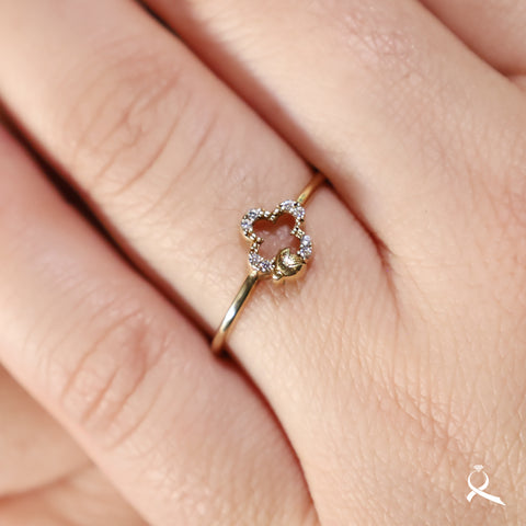 Anillo para mujer en oro 10K con circonia