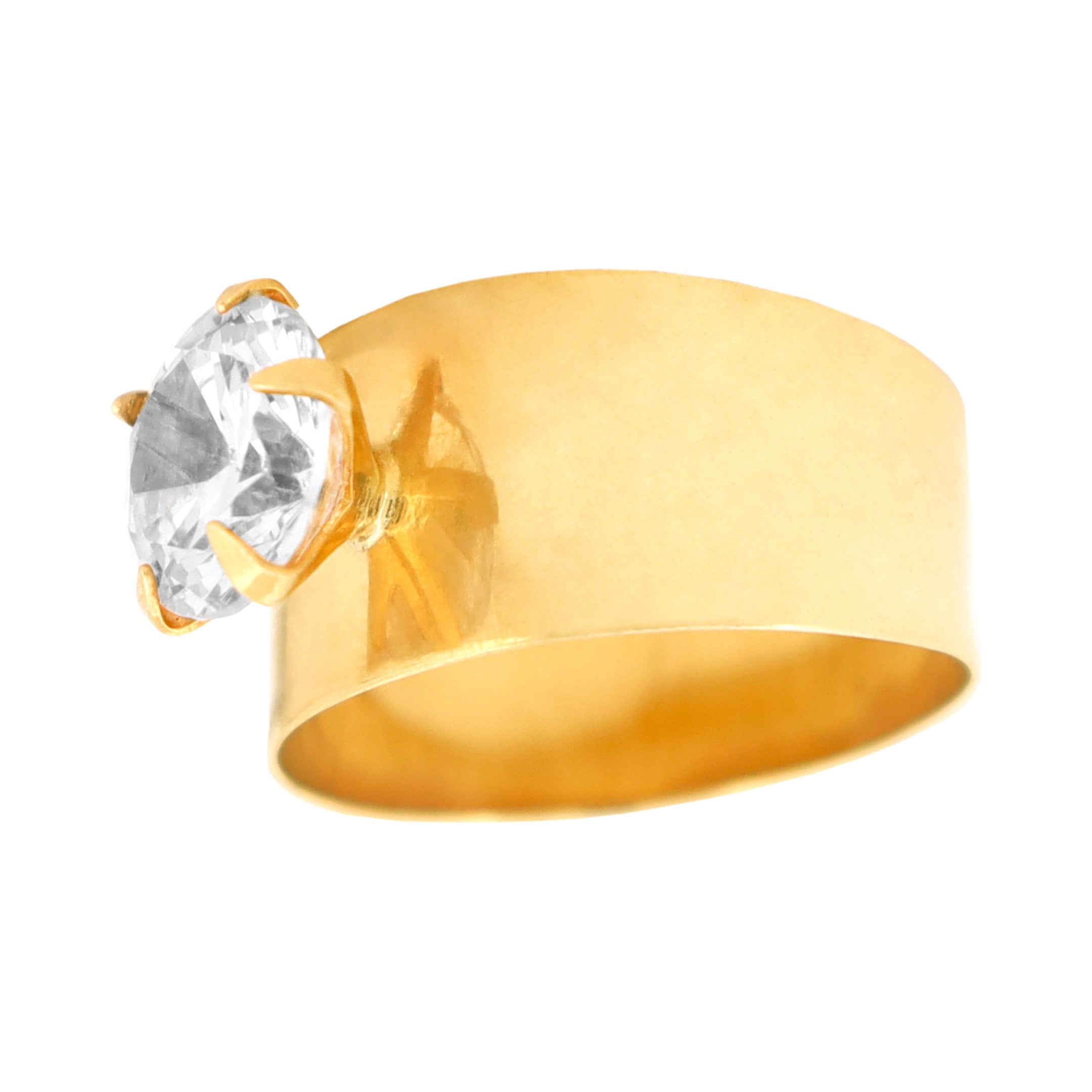 Anillo de compromiso en oro 10K con circonia