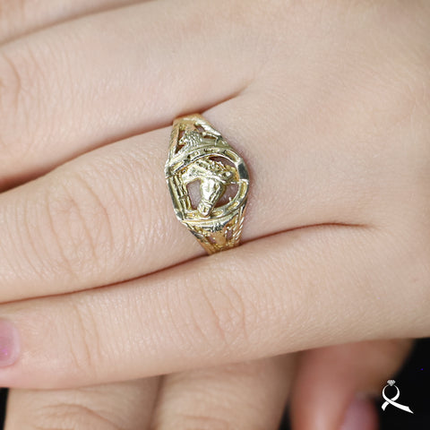 Anillo para hombre en oro 10K con circonia