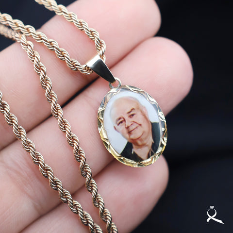 Medalla con fotografia encapsulada personalizada