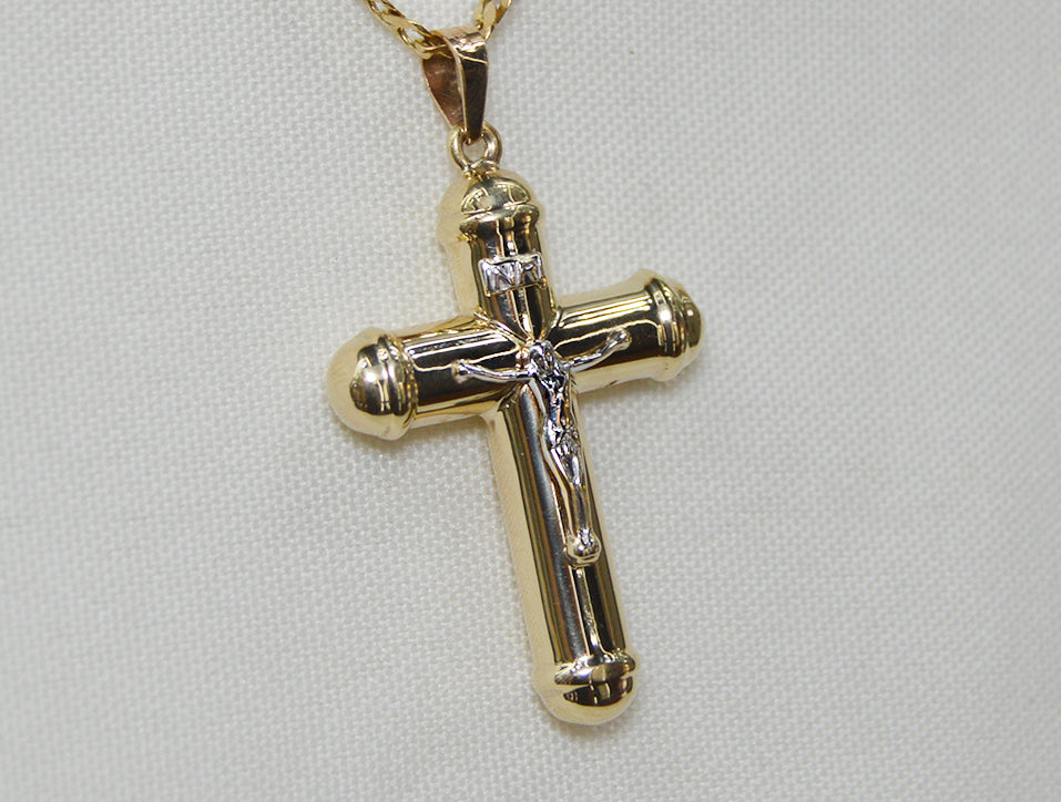 CRUZ 10K 2.6G TUBO CON CRISTO 4CM E.D.