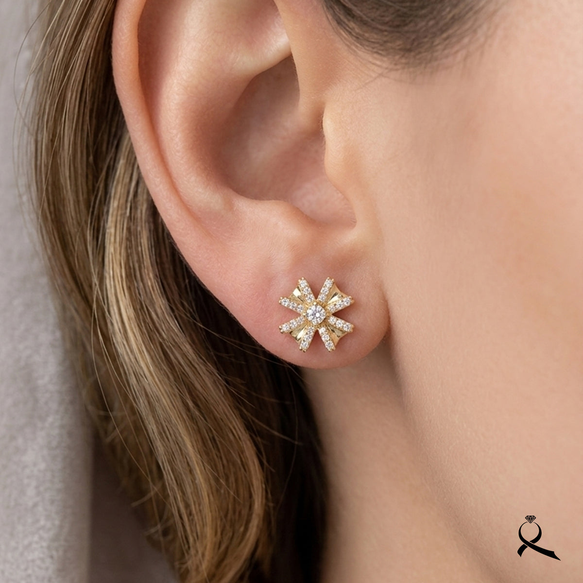 Aretes en oro 10K