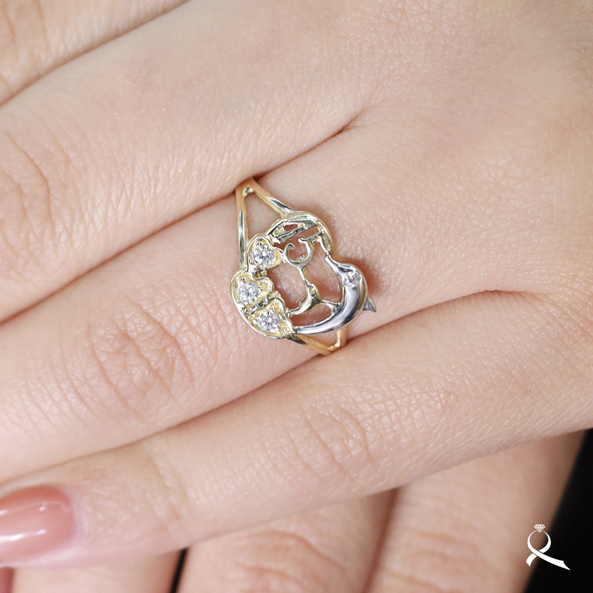 Anillo de 15 en oro 10K
