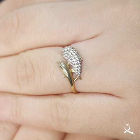 Anillo para mujer en oro 10K con circonia
