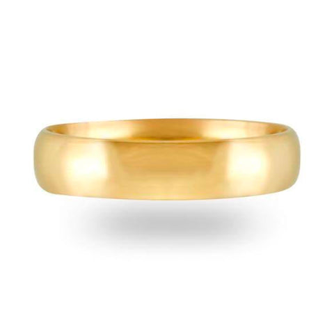 Argolla 10k confort amarillo liso 4mm