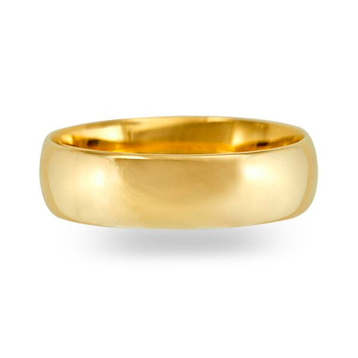 Argolla 10k confort amarillo liso 6mm