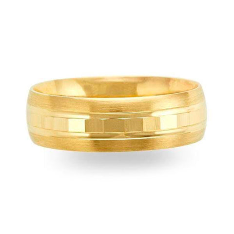 Argolla 10k confort Amarillo cento facetado 6mm