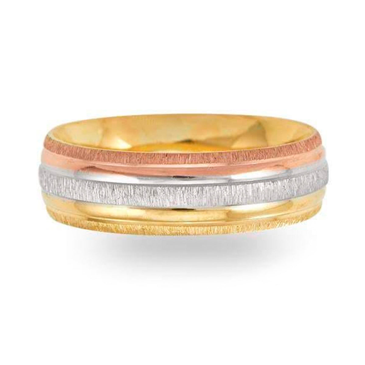 Argolla 10k confort Florentina 6mm