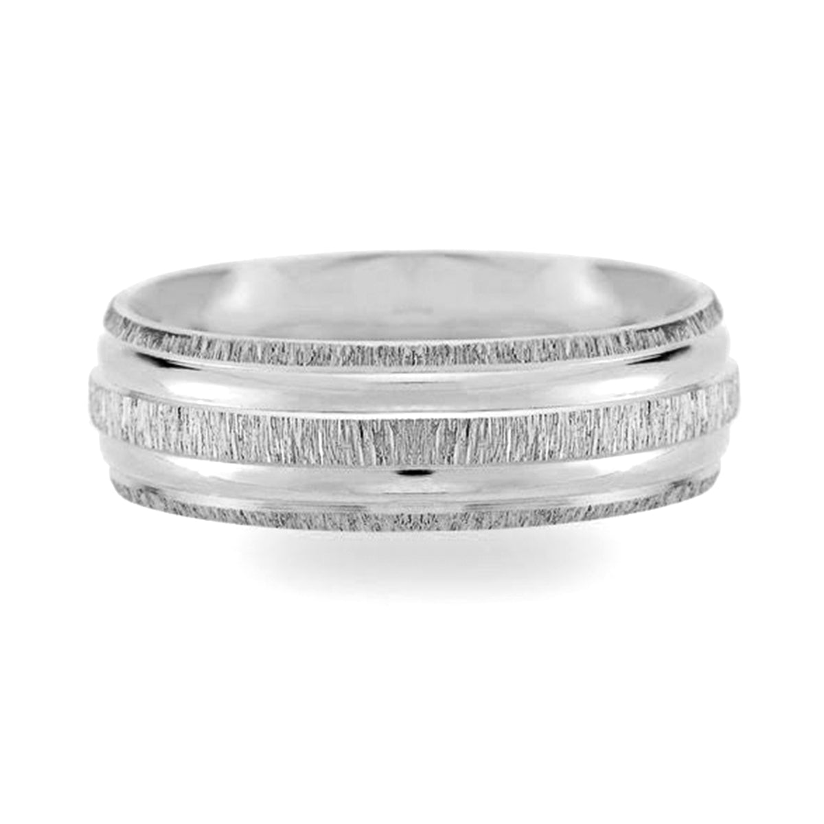 Argolla 10k confort blanco 6mm