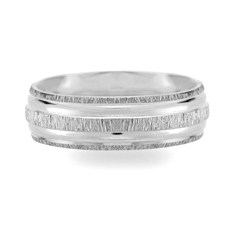Argolla 10k confort blanco 6mm