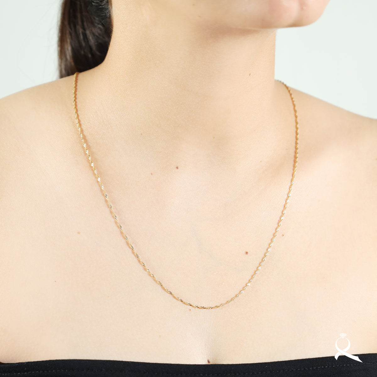 Cadena unisex en oro 10K